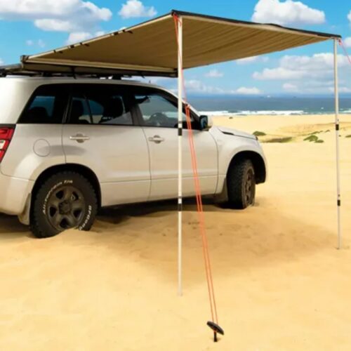 Sunseeker Awning installed on touring vehicle roof rack