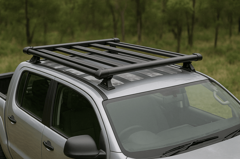 4WD vehicle equipped with roof racks